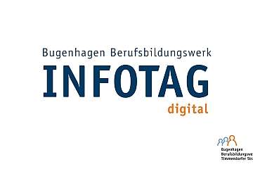 Logo des digitalen Infotags des Bugenhagen Berufsbildungswerks.